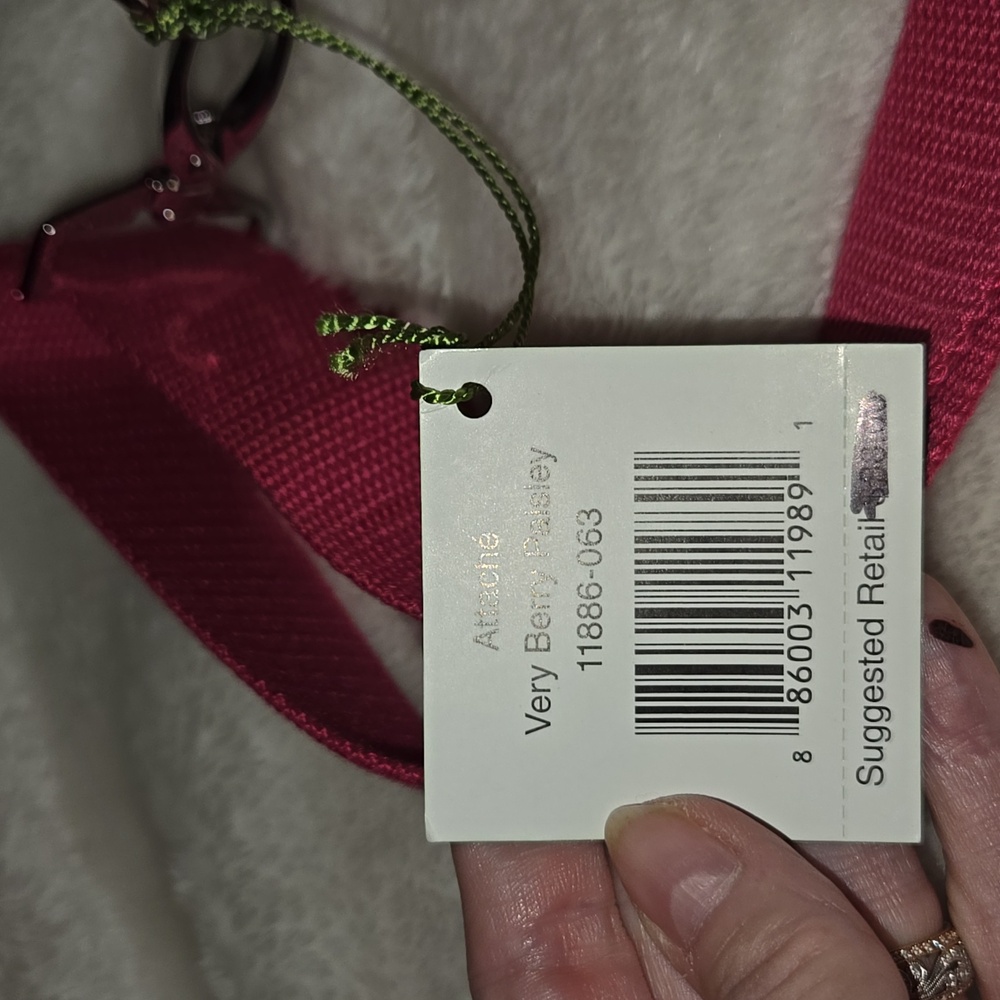 Vera Bradley attace Very Berry Paisley NWT - Picture 8 of 8